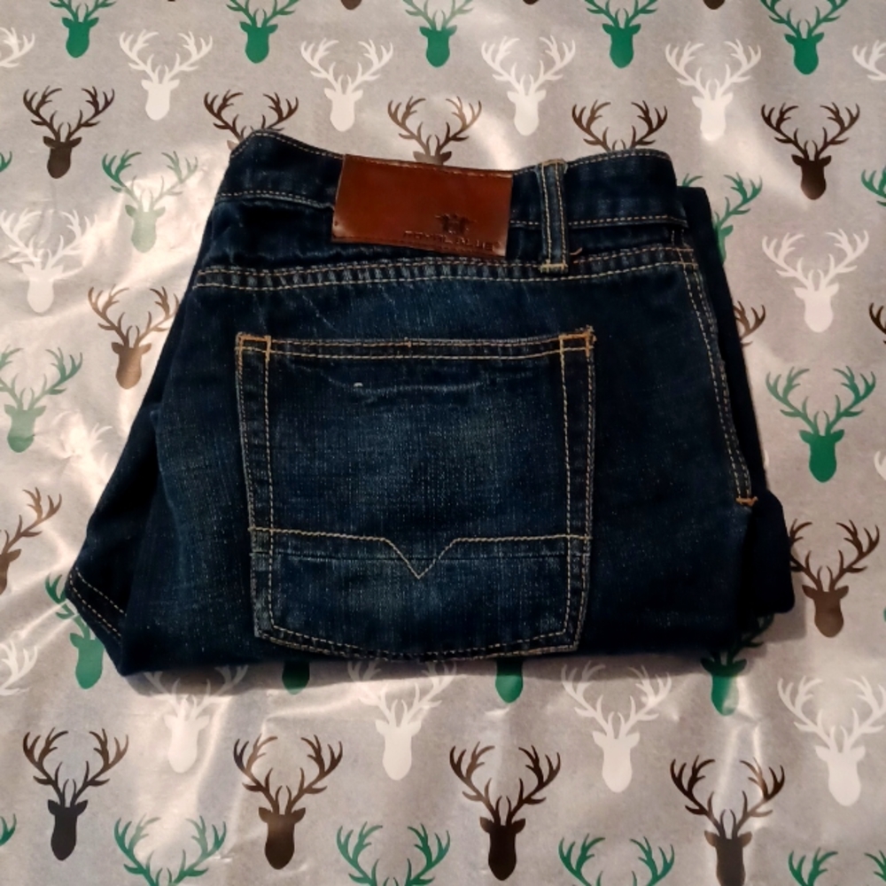 Royal blue mens jeans 36x32